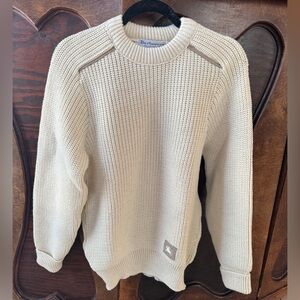 Burberry Cream Men's Wool Sweater